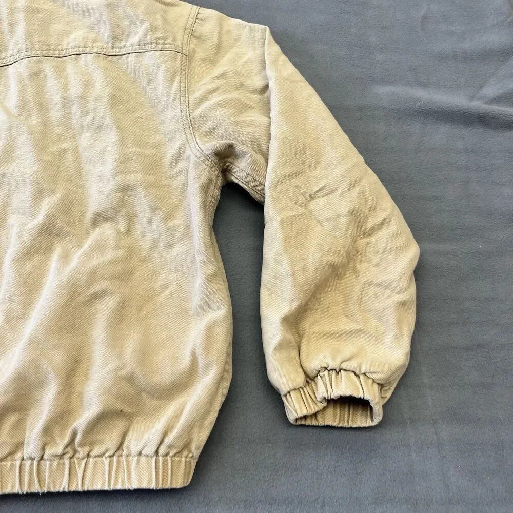 Vtg Lucchese Jacket Mens XL 1883 Original Canvas Bomber Tan Western Cowboy